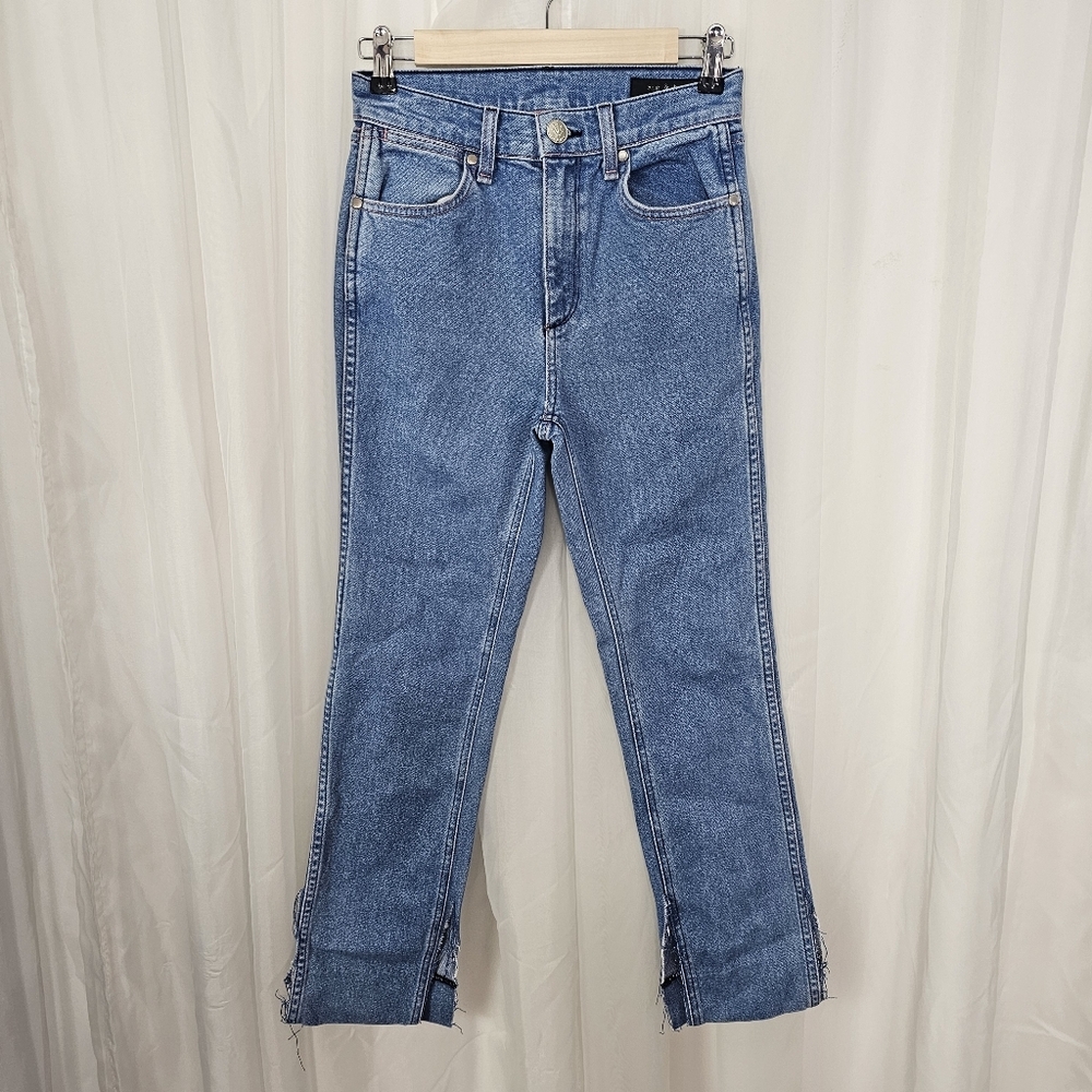 Rag & Bone High Rise Cropped Skinny Cut Cuffs Size 24